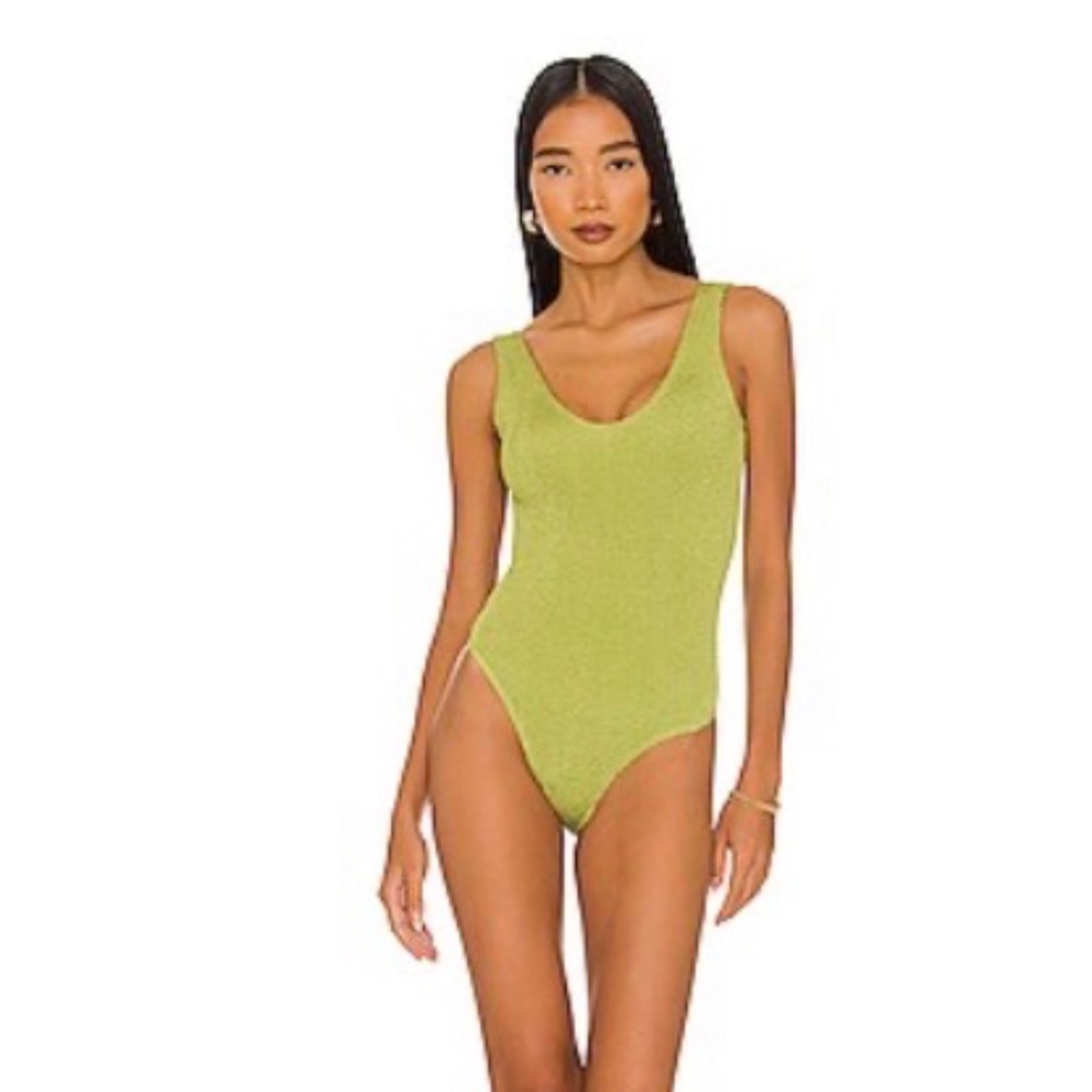 Bond Eye Mara One Piece Swimsuit in Citron Shimmer One Size